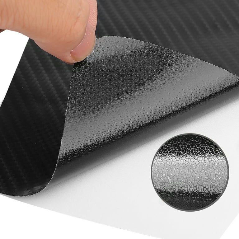 Carbon Fiber Auto Rear Trunk Tail Lip Protect Decal Sticker Car Styling 4D Black